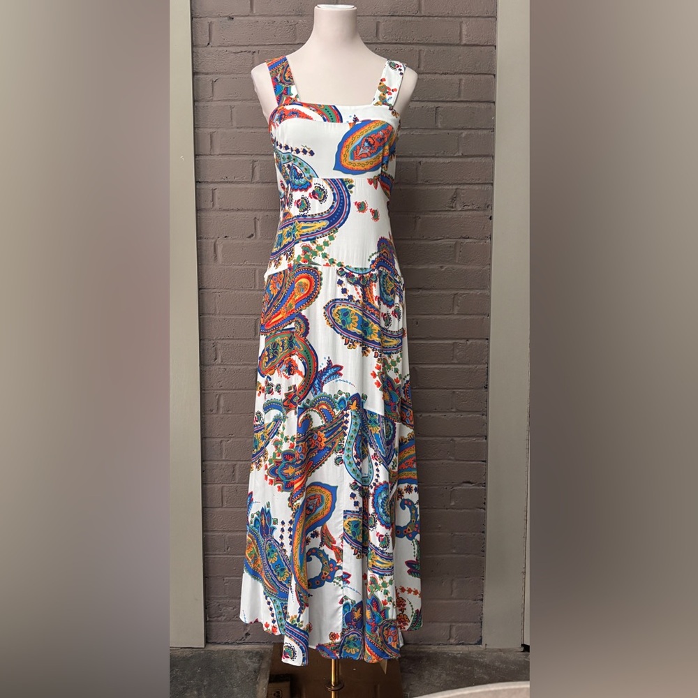 1State Colorful Paisley Maxi Dress XS